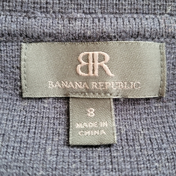 Banana Republic Blue 2 Piece Sweater Knit Suit Size 8 - Picture 9 of 9